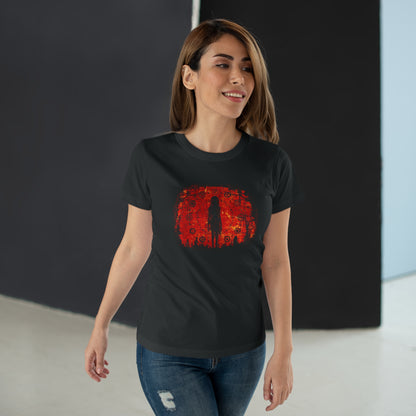 Women's T-shirt Evil is Here in Red