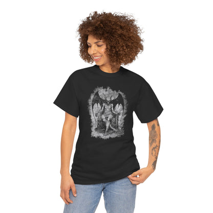 Unisex T-shirt Devil on his Throne in Grey