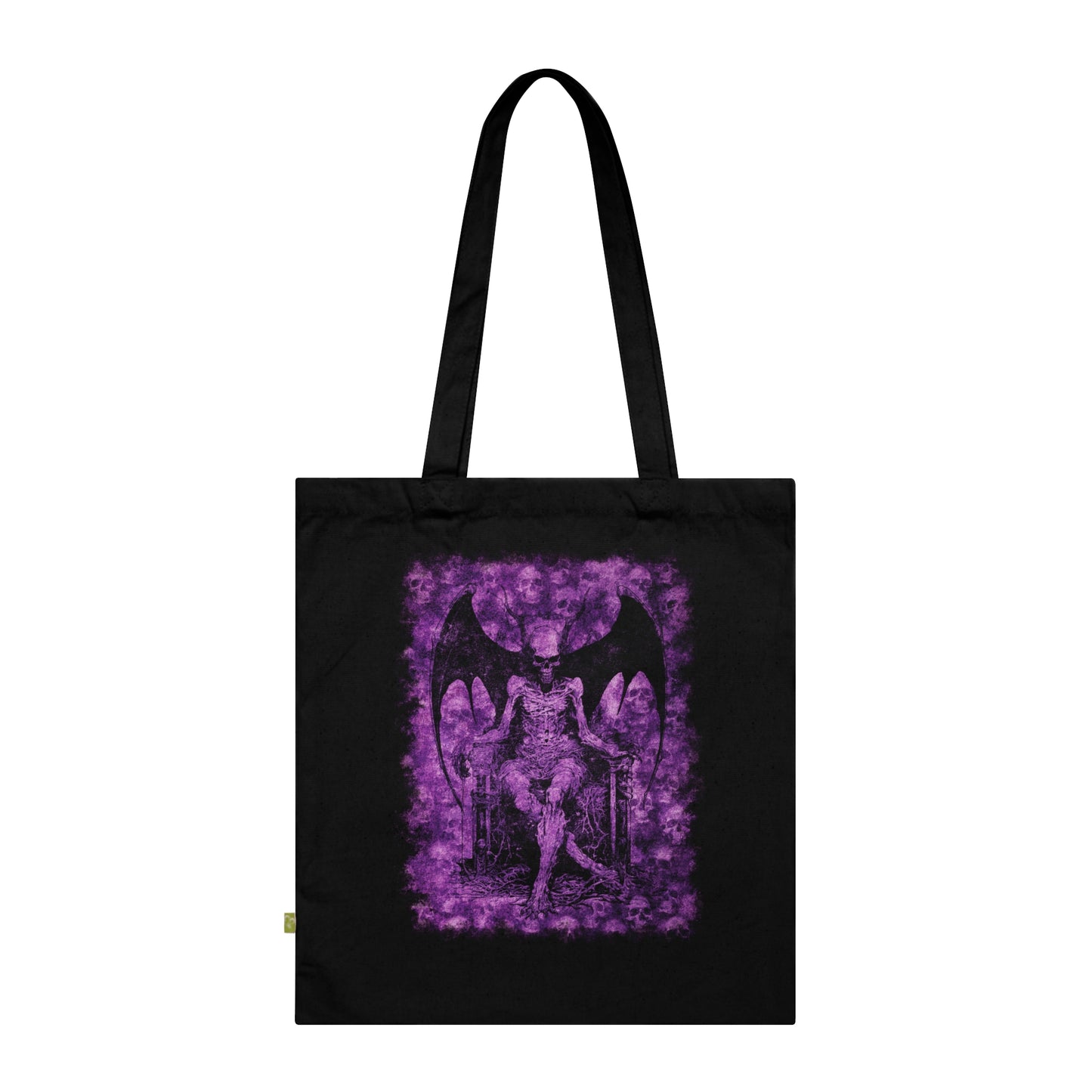 Tote Bag Devil on his Throne in Purple - Frogos Design