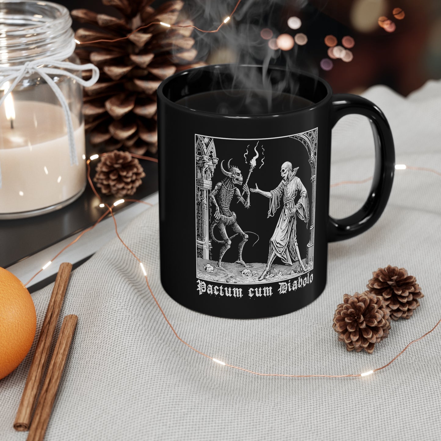 Mug Pactum cum Diabolo in White - Frogos Design