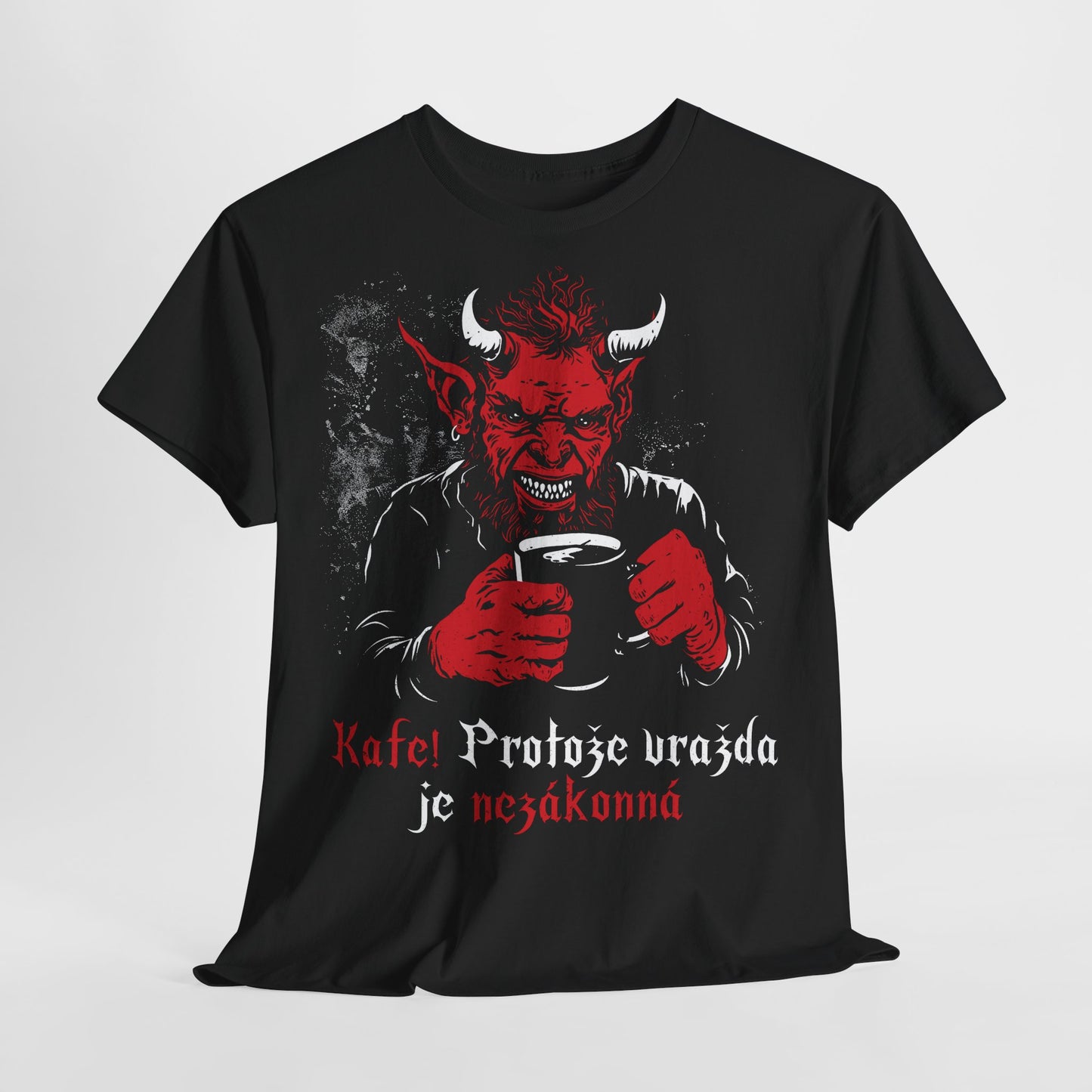 Unisex T-shirt Coffee Devil in Red CZ Edition