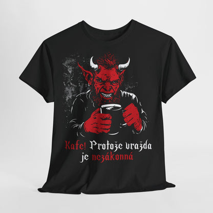 Unisex T-shirt Coffee Devil in Red CZ Edition