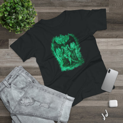 Women's T-shirt Devil on his Throne in Green