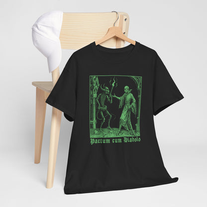 Unisex T-shirt Pactum cum Diabolo in Green