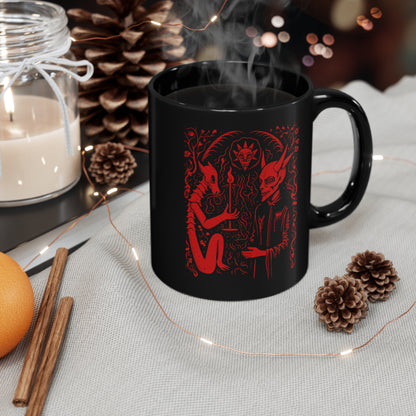 Mug Devil Pact with the Devil in Red - Frogos Design