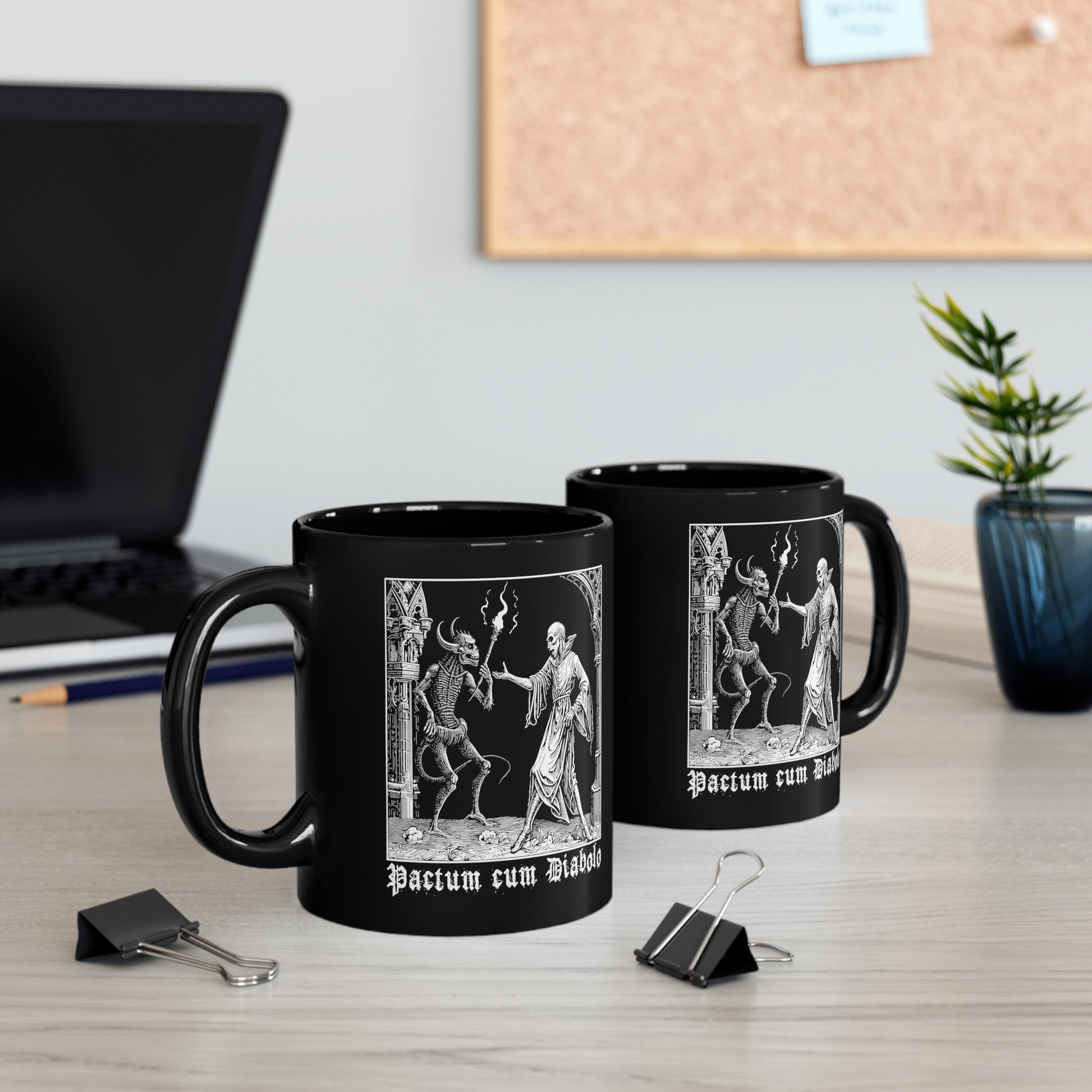 Mug Pactum cum Diabolo in White - Frogos Design