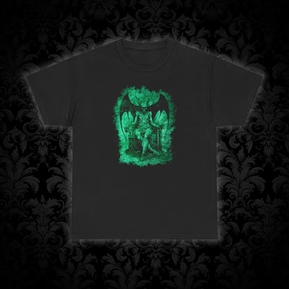 Unisex T-shirt Devil on his Throne in Green