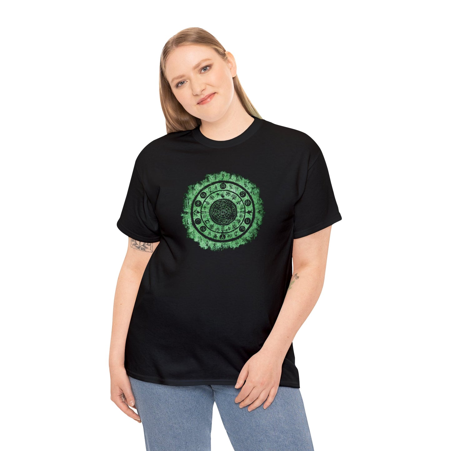 Unisex T-shirt Witchcraft Seal in Green - Frogos Design