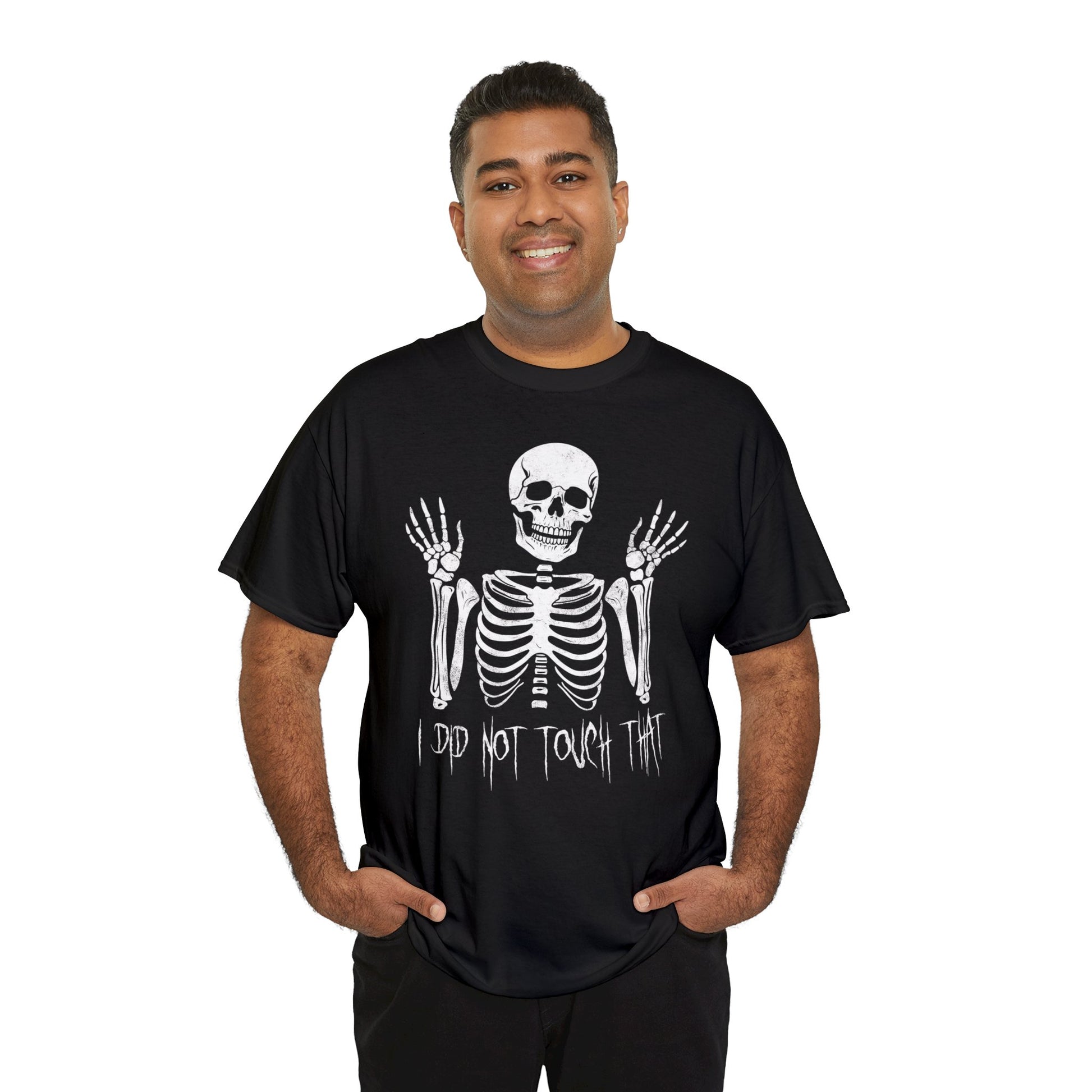 Unisex T-shirt Skelly did not touch that - Frogos Design