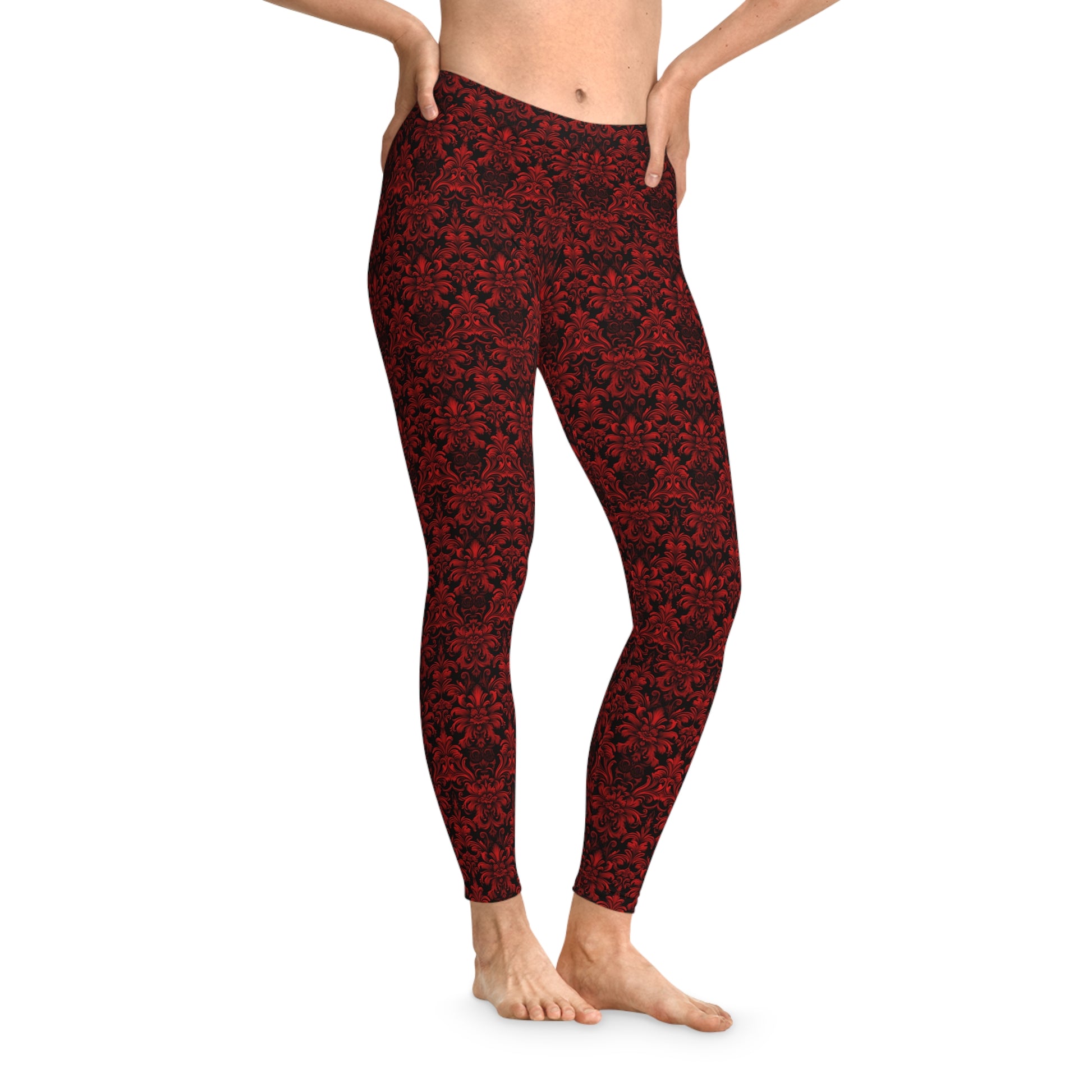 Women`s Leggings Red Boudoire - Frogos Design