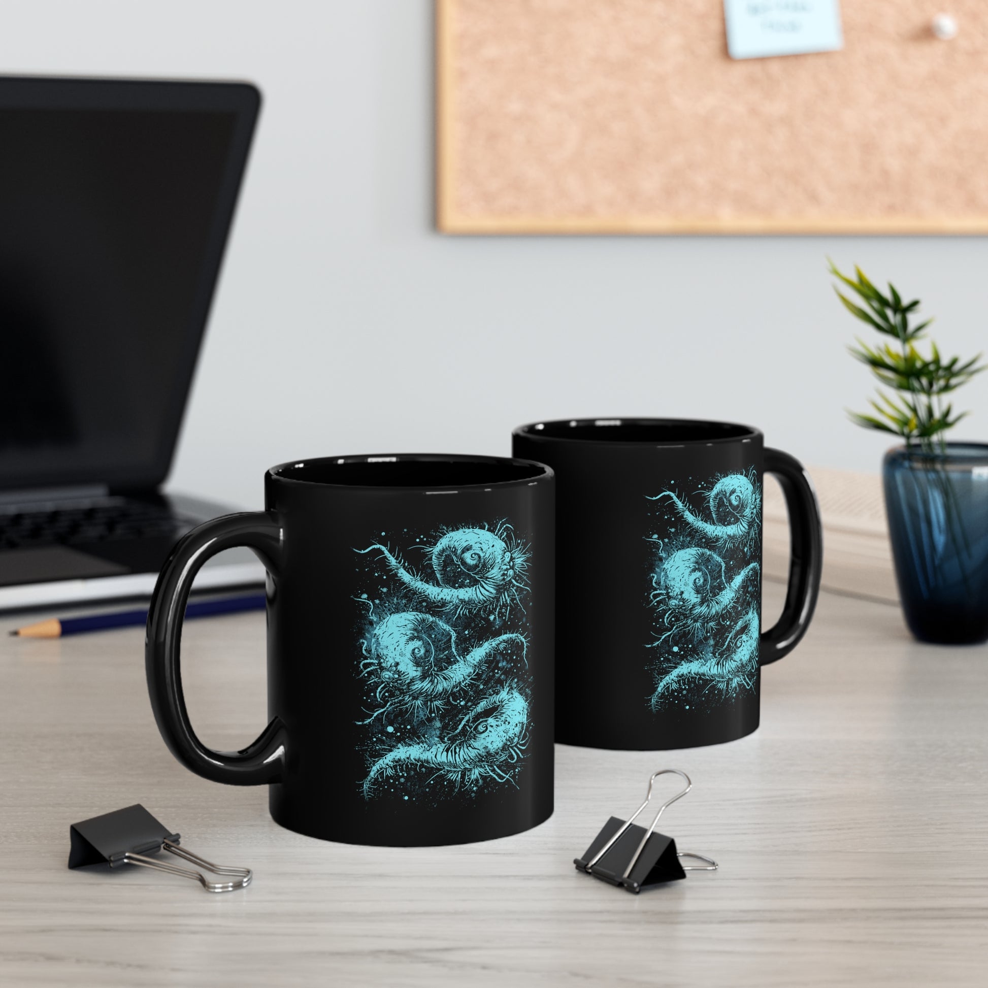 Mug Cosmic Worms in Blue - Frogos Design