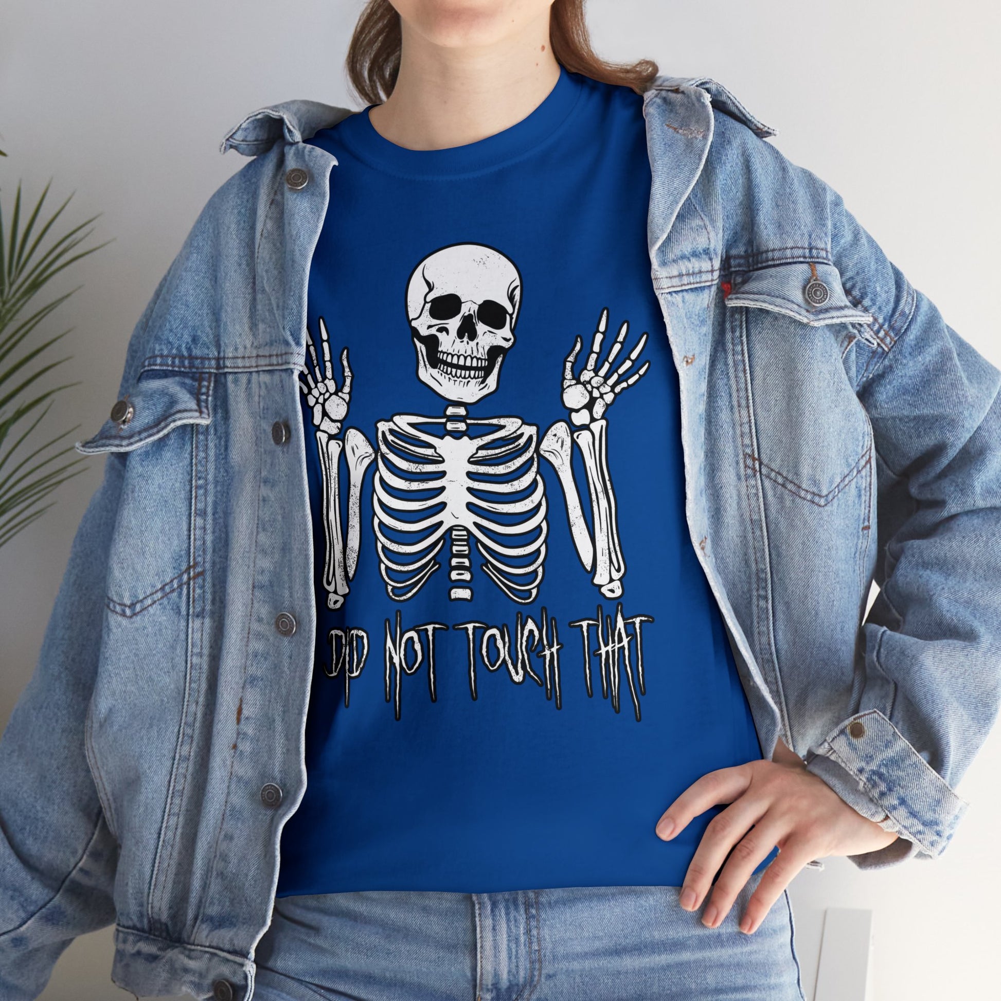 Unisex T-shirt Skelly did not touch that - Frogos Design