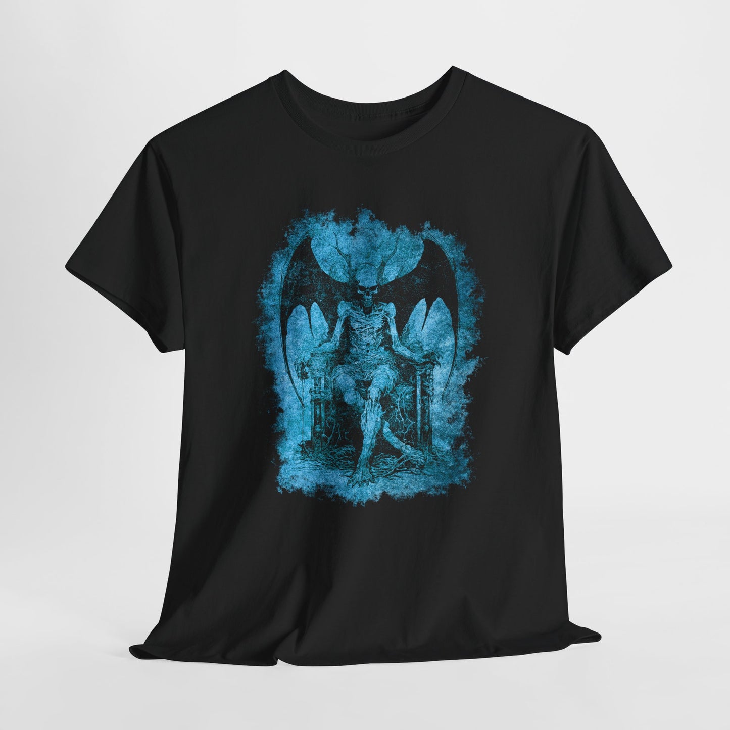 Unisex T-shirt Devil on his Throne in Blue