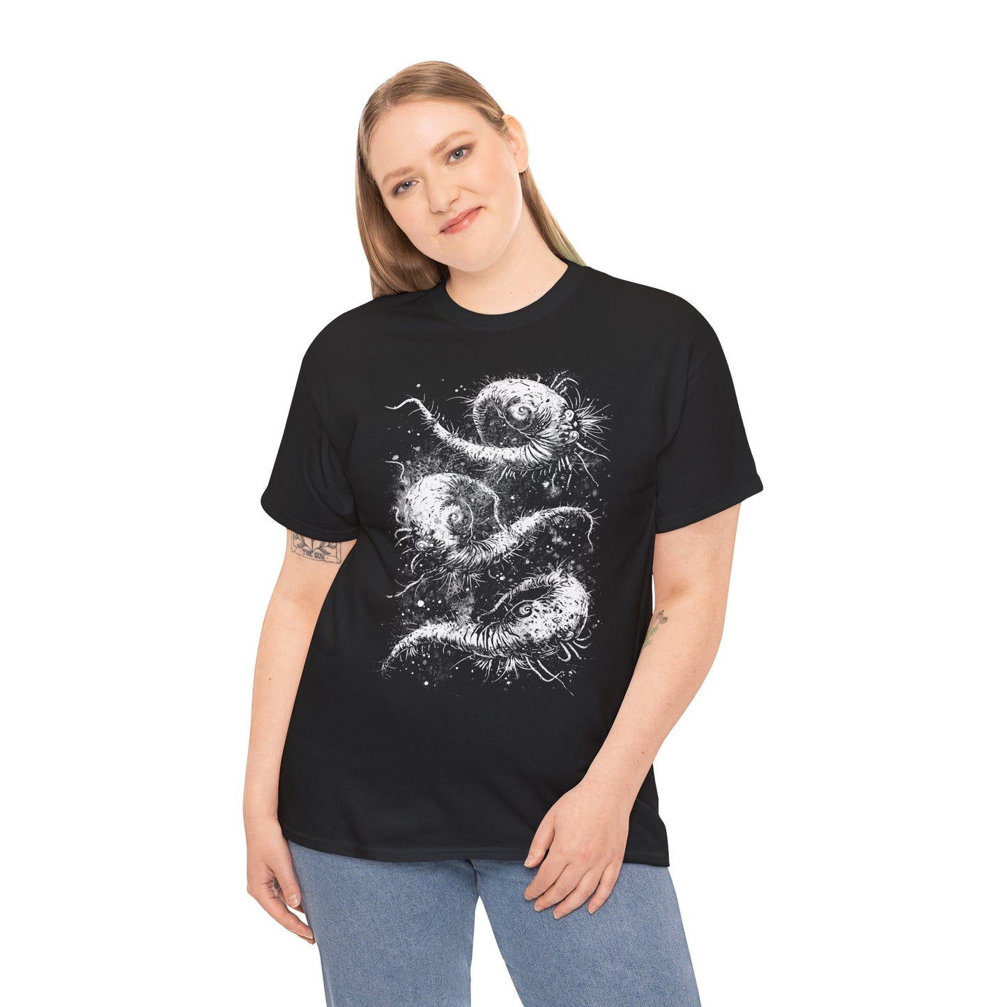 Unisex T-shirt Cosmic Worms in White