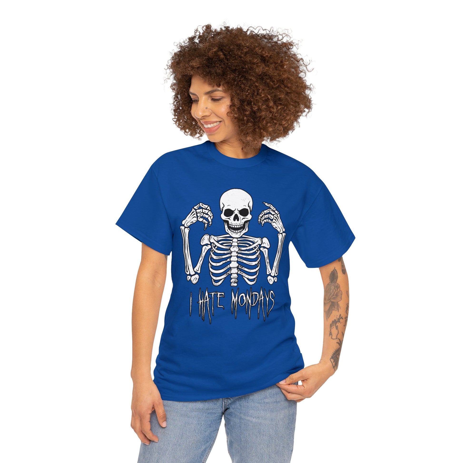 Unisex T-shirt Skelly hates Mondays - Frogos Design