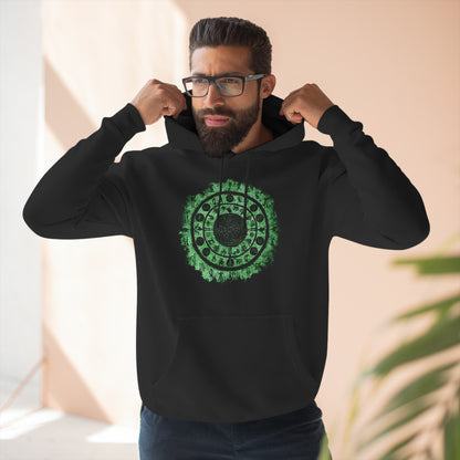 Unisex Pullover Hoodie Witchcraft seal - Green - Frogos Design