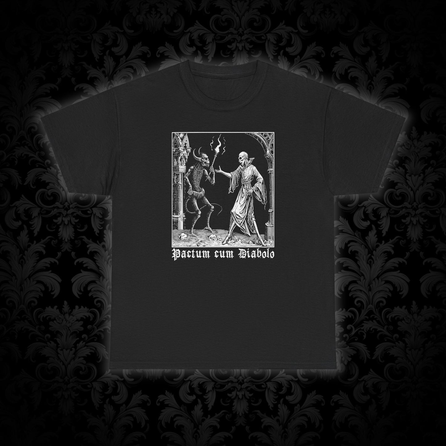 Unisex T-shirt Pactum cum Diabolo in White