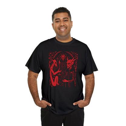 Unisex T-shirt Pact with the Devil in Red - Frogos Design