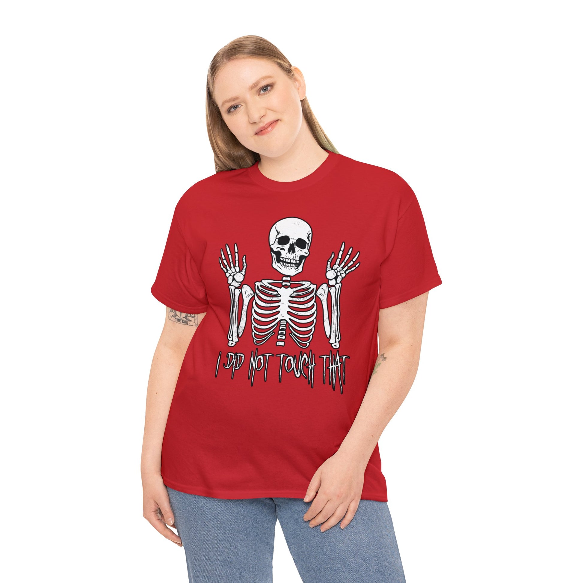 Unisex T-shirt Skelly did not touch that - Frogos Design