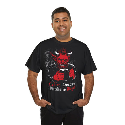 Unisex T-shirt Coffee Devil in Red