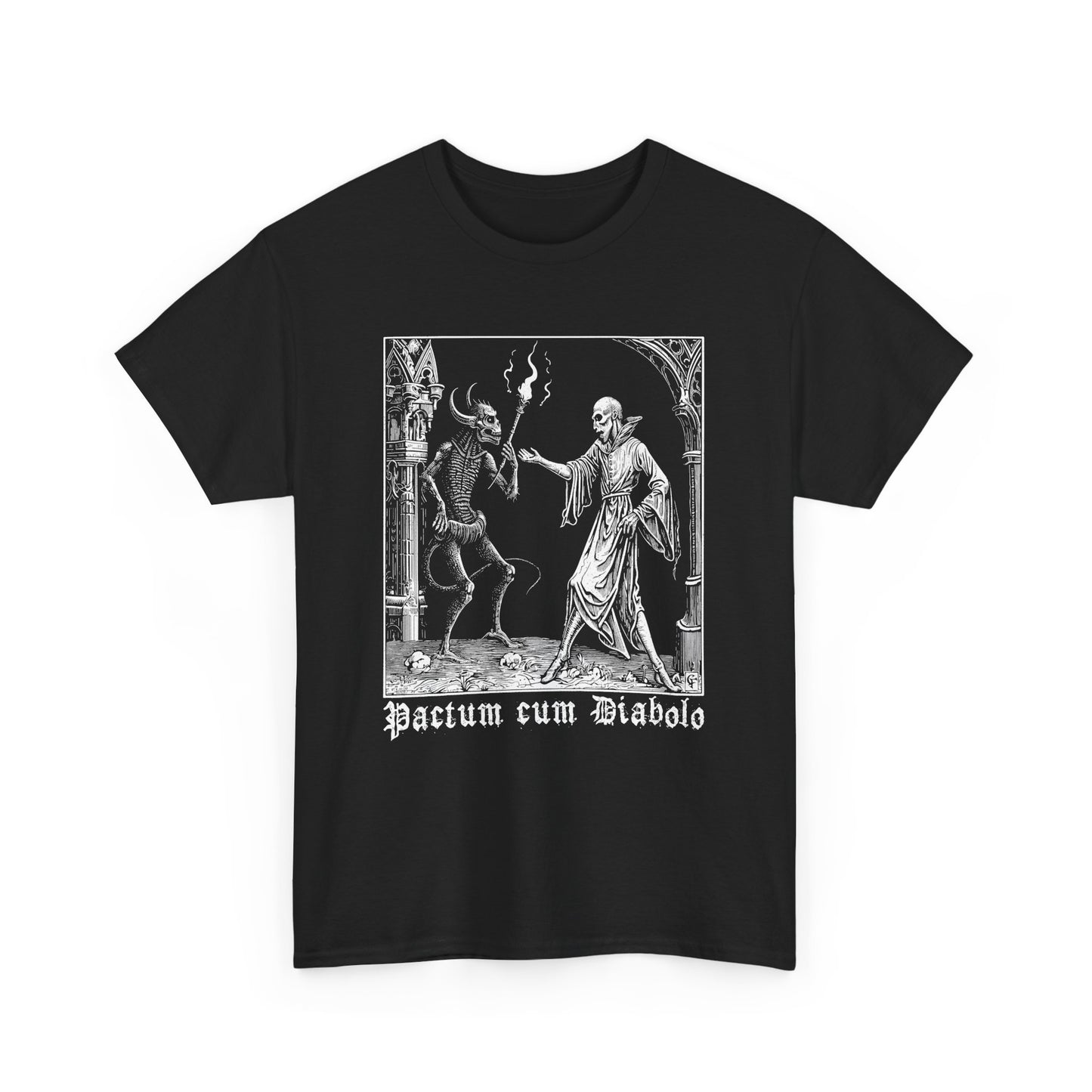 Unisex T-shirt Pactum cum Diabolo in White