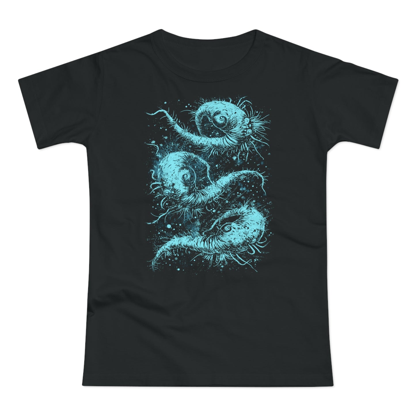 Women's T-shirt Cosmic Worms in Blue