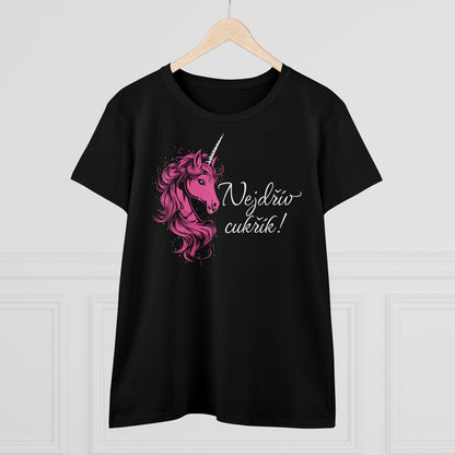 Women's T-shirt Unicorn - First candy in pink CZ Edition