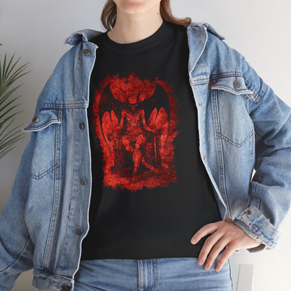 Unisex T-shirt Devil on his Throne in Red