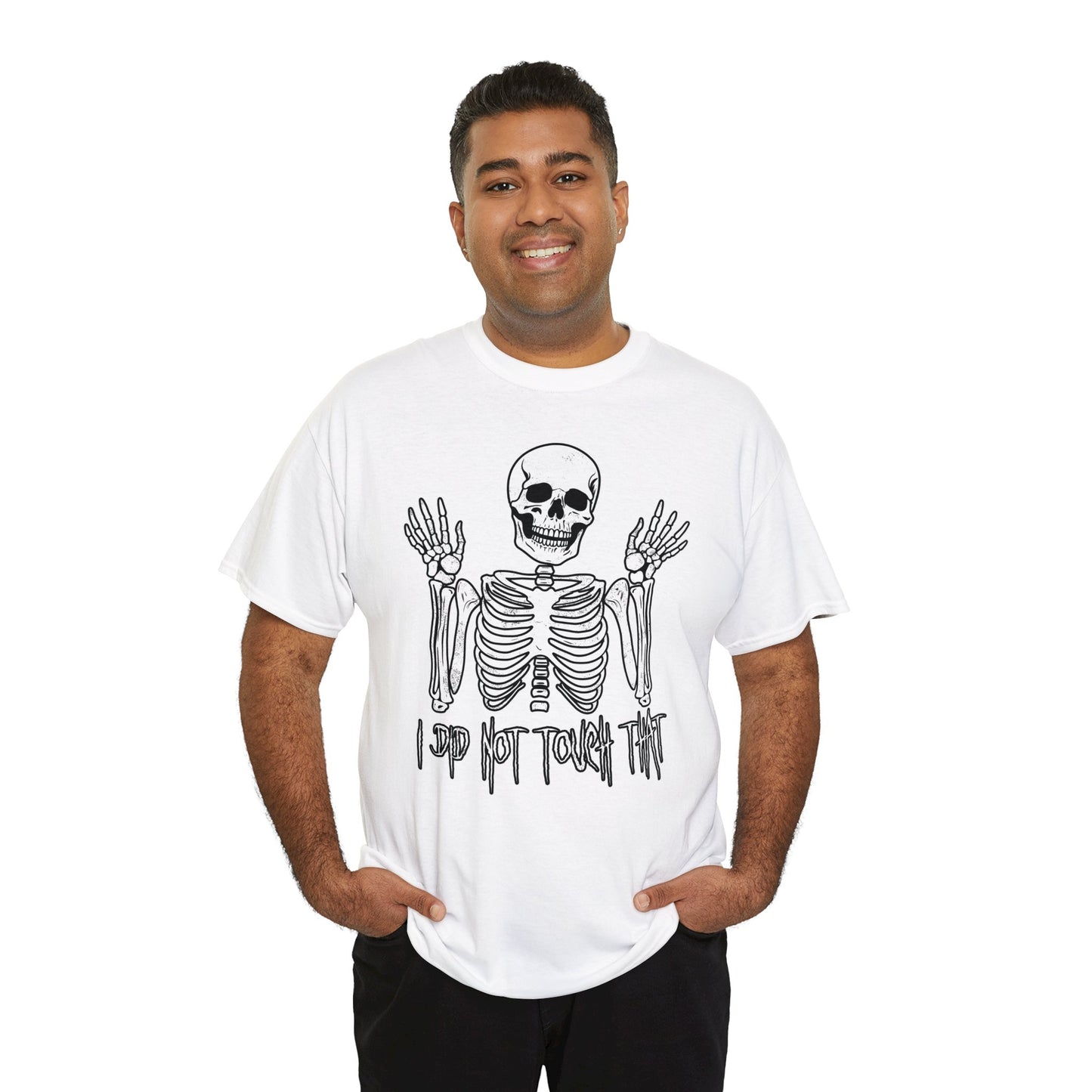 Unisex T-shirt Skelly did not touch that - Frogos Design