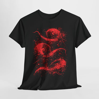 Unisex T-shirt Cosmic Worms in Red