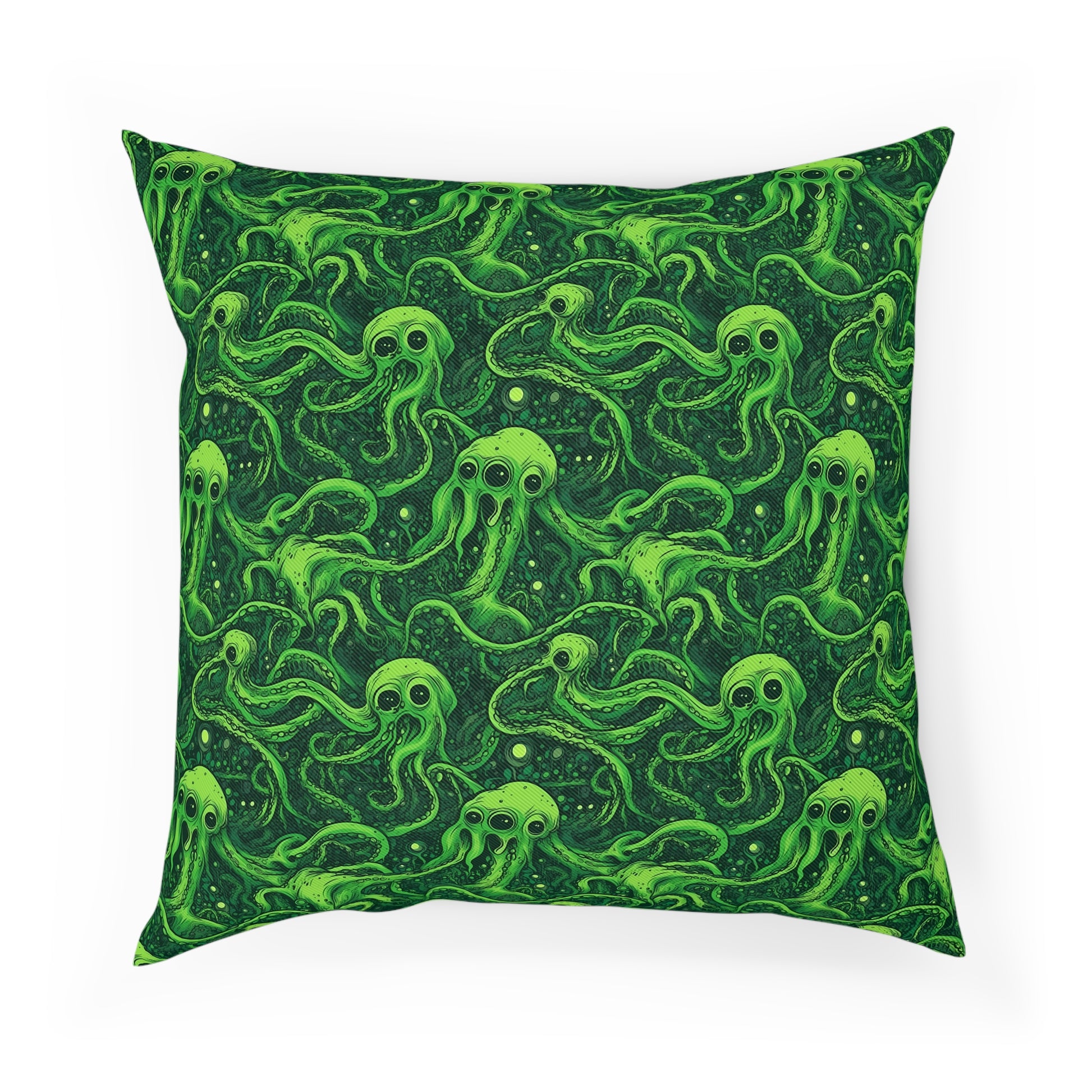 Cushions Greeny Tentacles Horror - Frogos Design