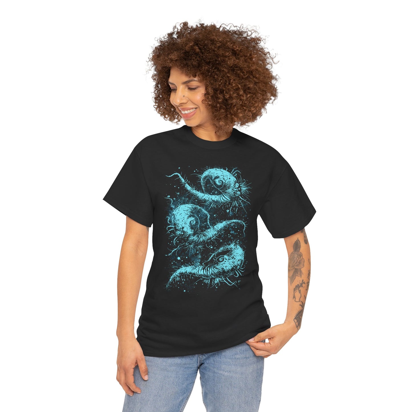 Unisex T-shirt Cosmic Worms in Blue