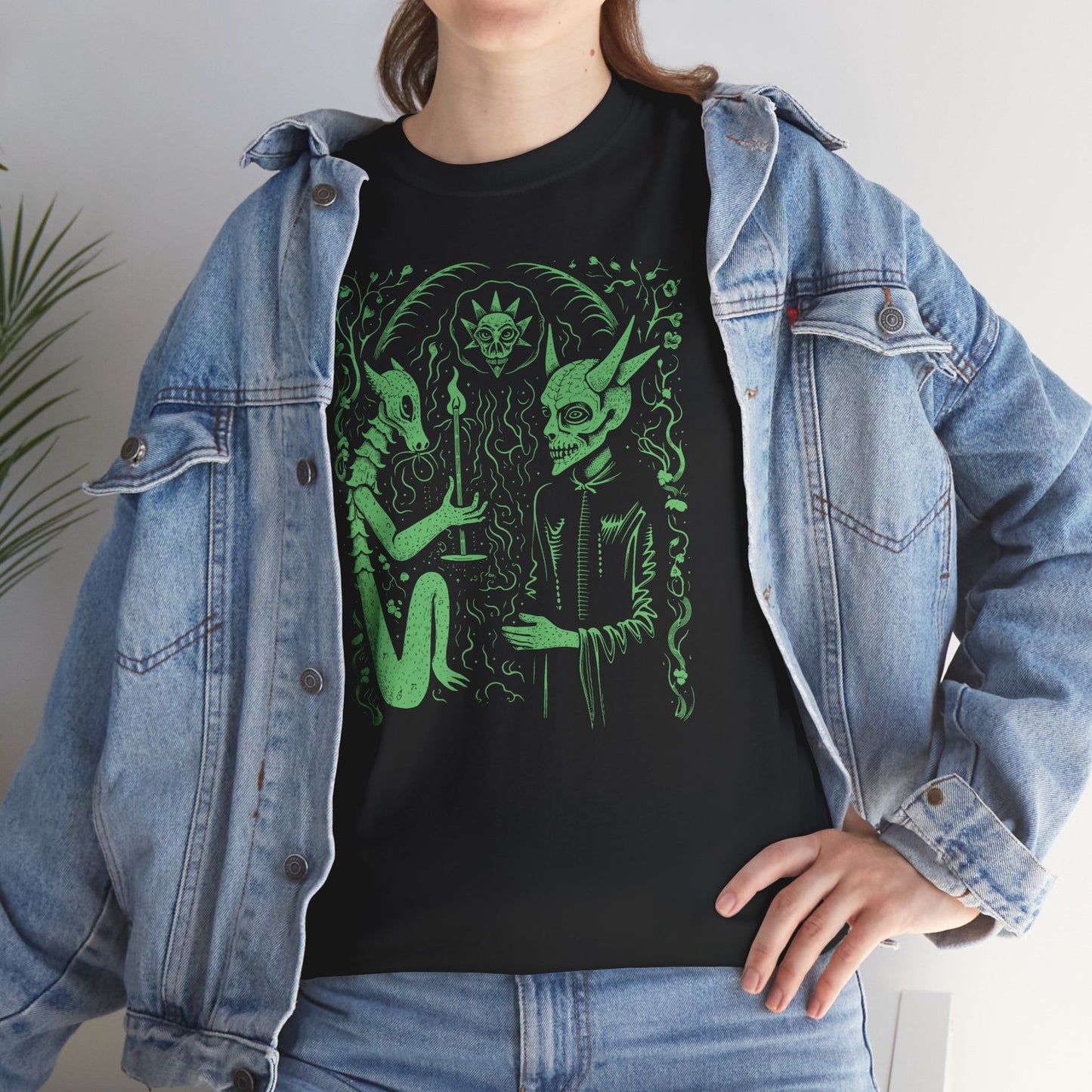 Unisex T-shirt Pact with the Devil in Green