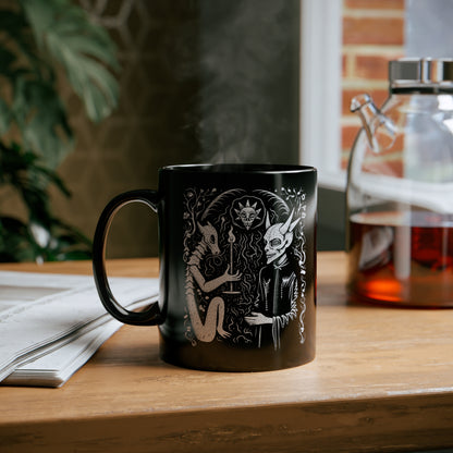 Mug Devil Pact with the Devil in White - Frogos Design