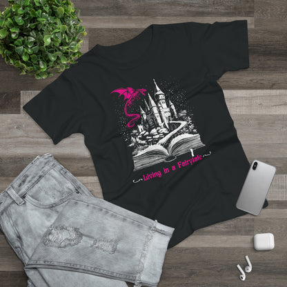 Women's T-shirt Living in a Fairytale in Pink