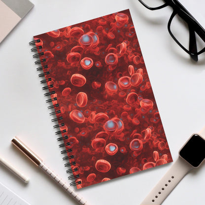 Spiral Notebook Blood Cells - Frogos Design