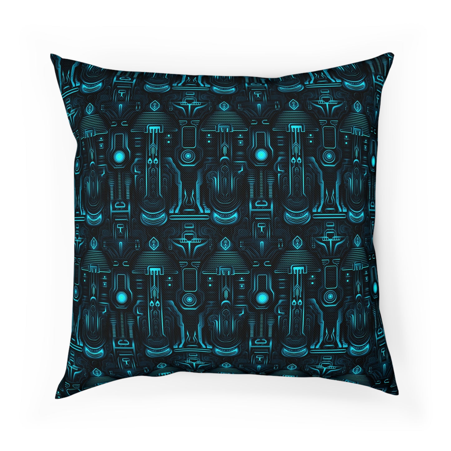 Cushions Dark Alien Structures in Blue - Frogos Design