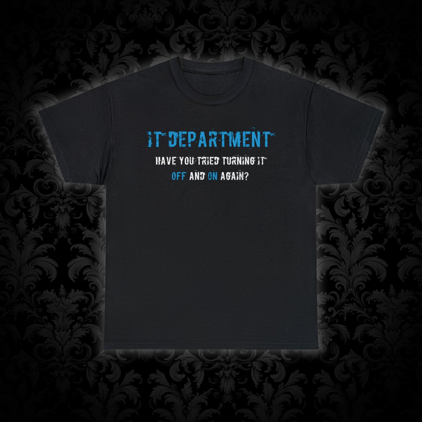 Unisex IT T-shirt for IT support in Blue - Frogos Design