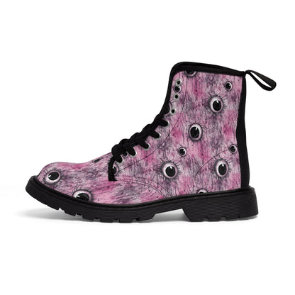 Canvas Boots Creepy Pinky Eyes - Frogos Design