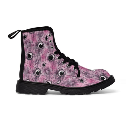 Canvas Boots Creepy Pinky Eyes - Frogos Design