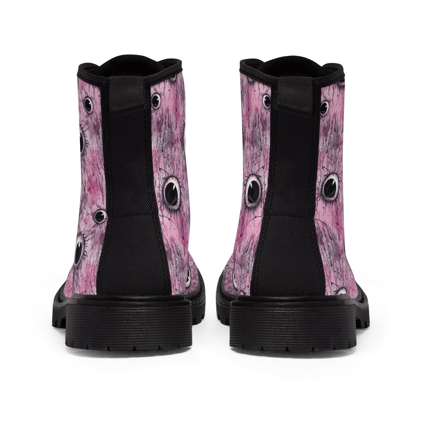 Canvas Boots Creepy Pinky Eyes - Frogos Design