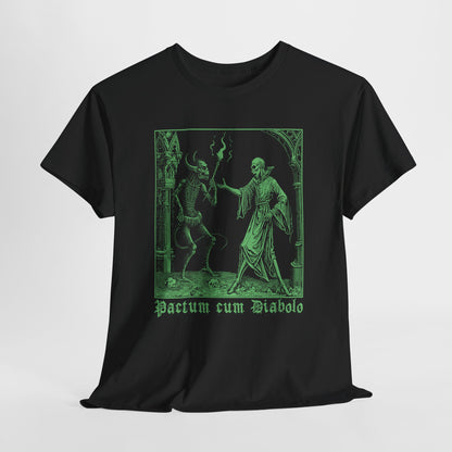 Unisex T-shirt Pactum cum Diabolo in Green