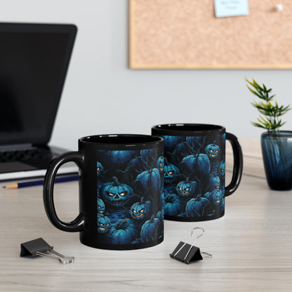 Mug Spooky Blue Halloween Pumpkins - Frogos Design