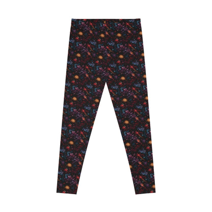 Women`s Leggings Dark Colors Bacteria - Frogos Design