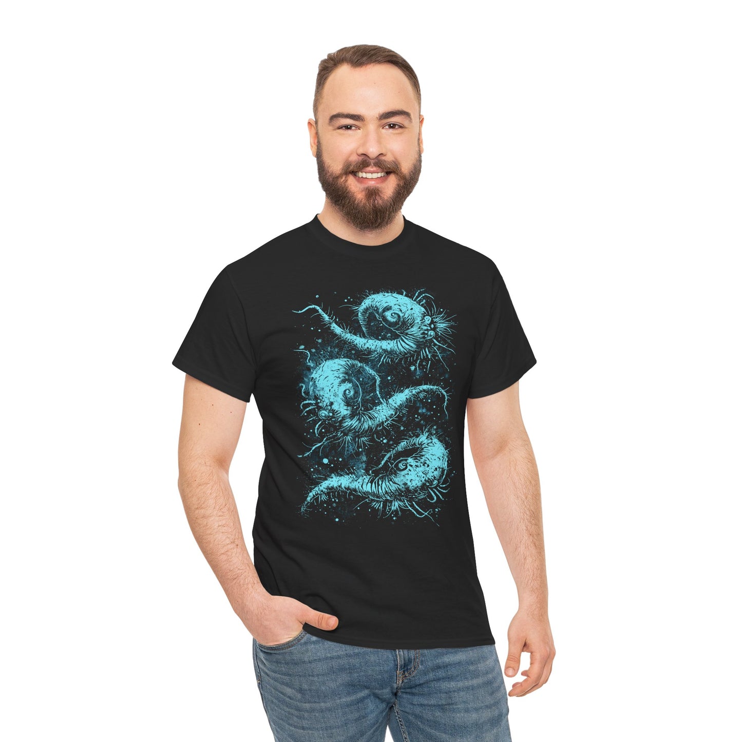 Unisex T-shirt Cosmic Worms in Blue