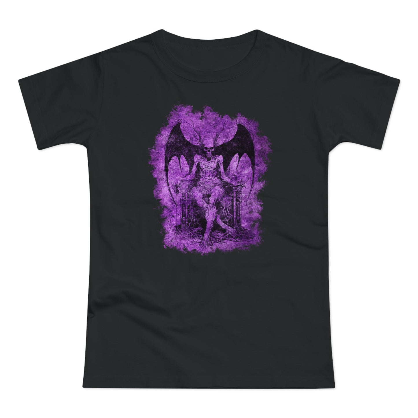 Women's T-shirt Devil on his Throne in Purple