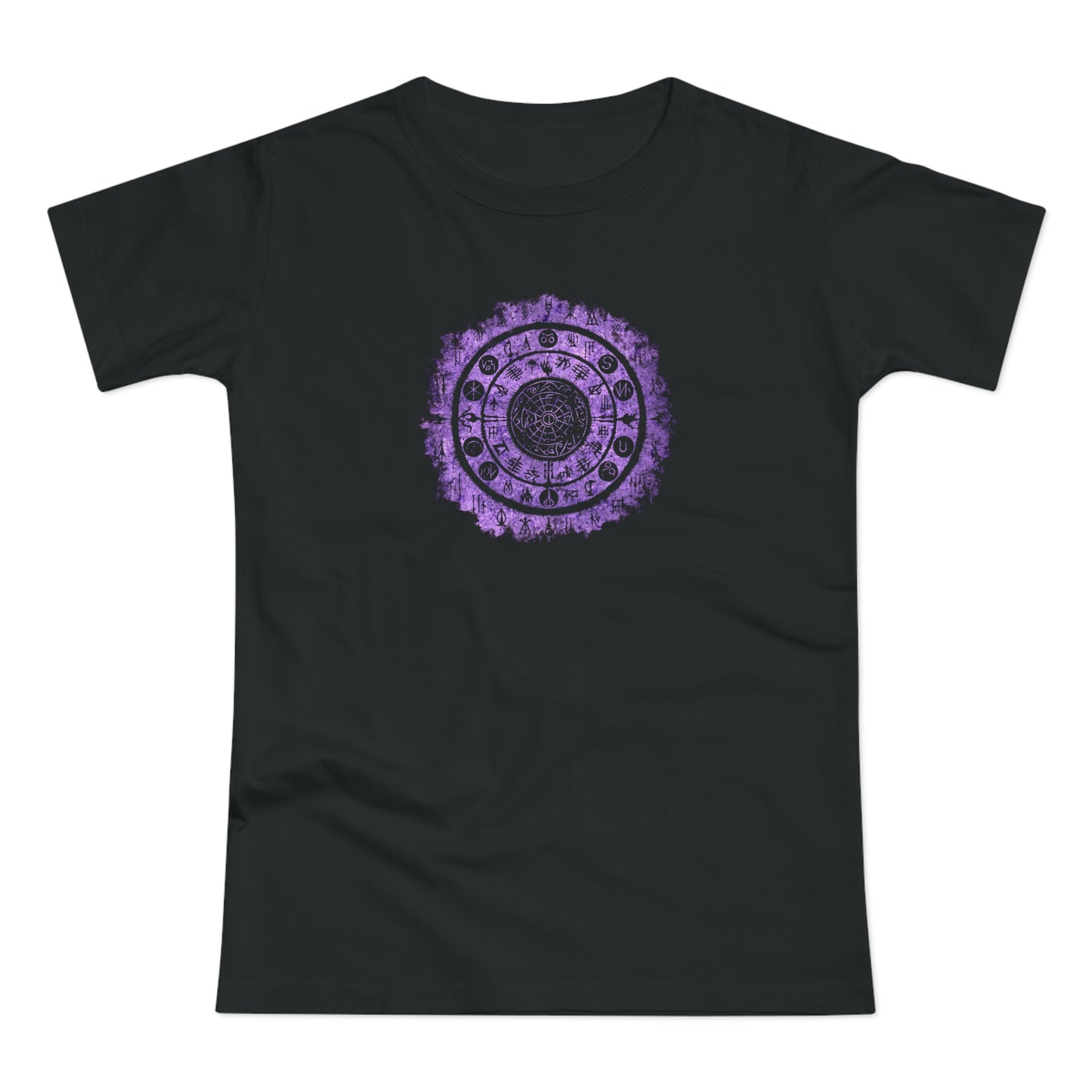 Women's T-shirt Witchcraft Seal in Purple