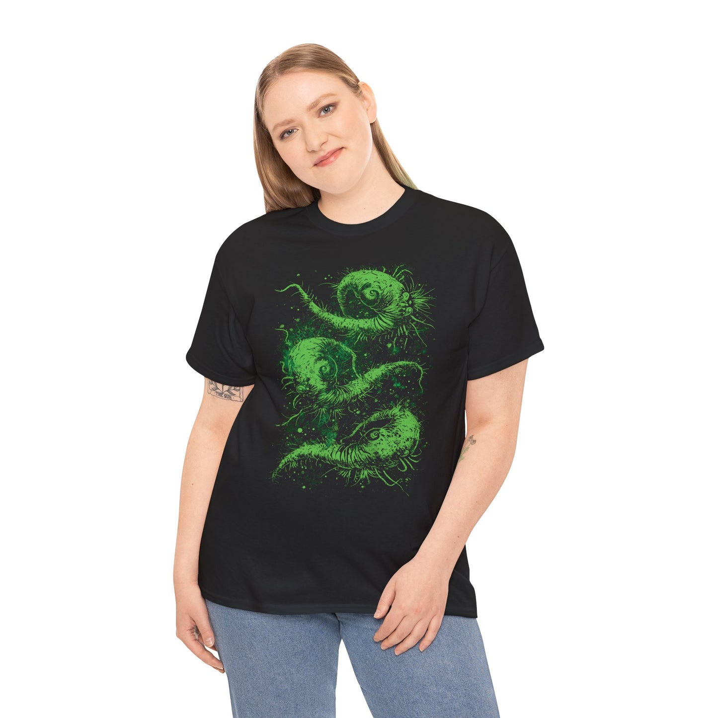 Unisex T-shirt Cosmic Worms in Green