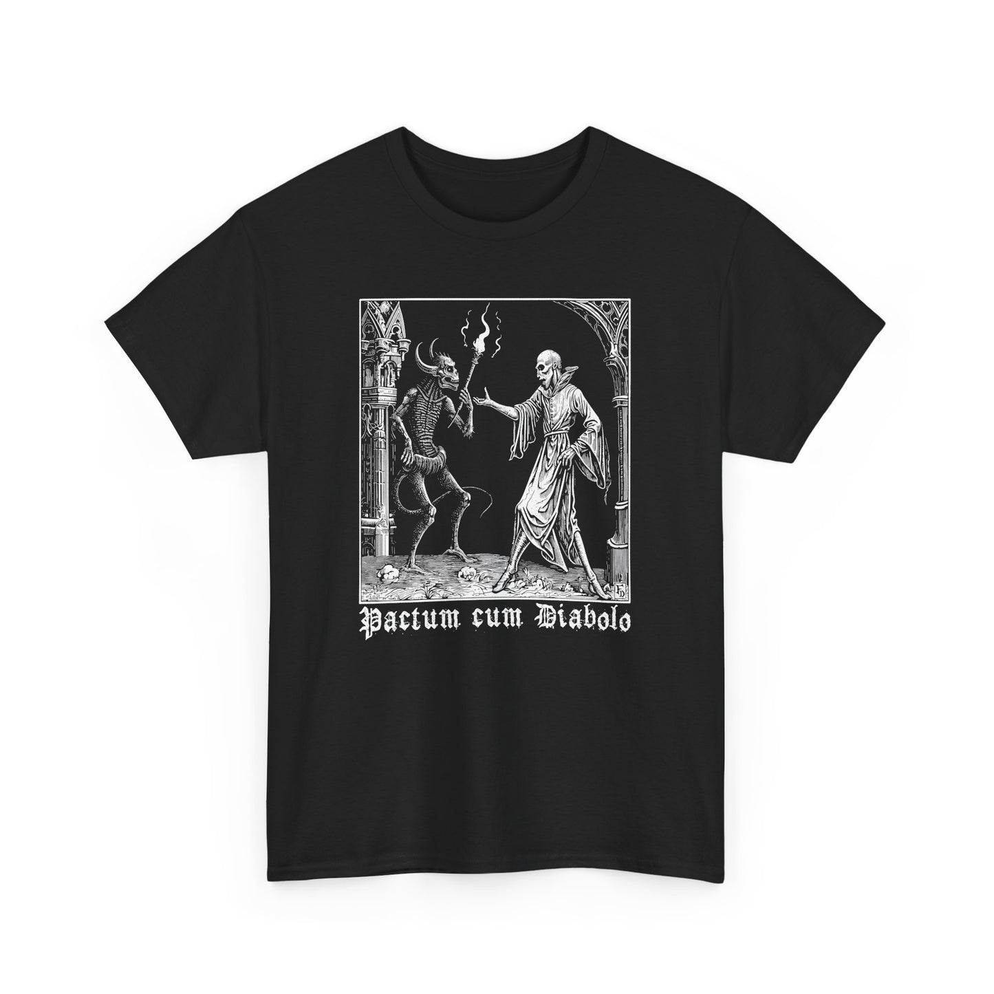 Unisex T-shirt Pactum cum Diabolo in White