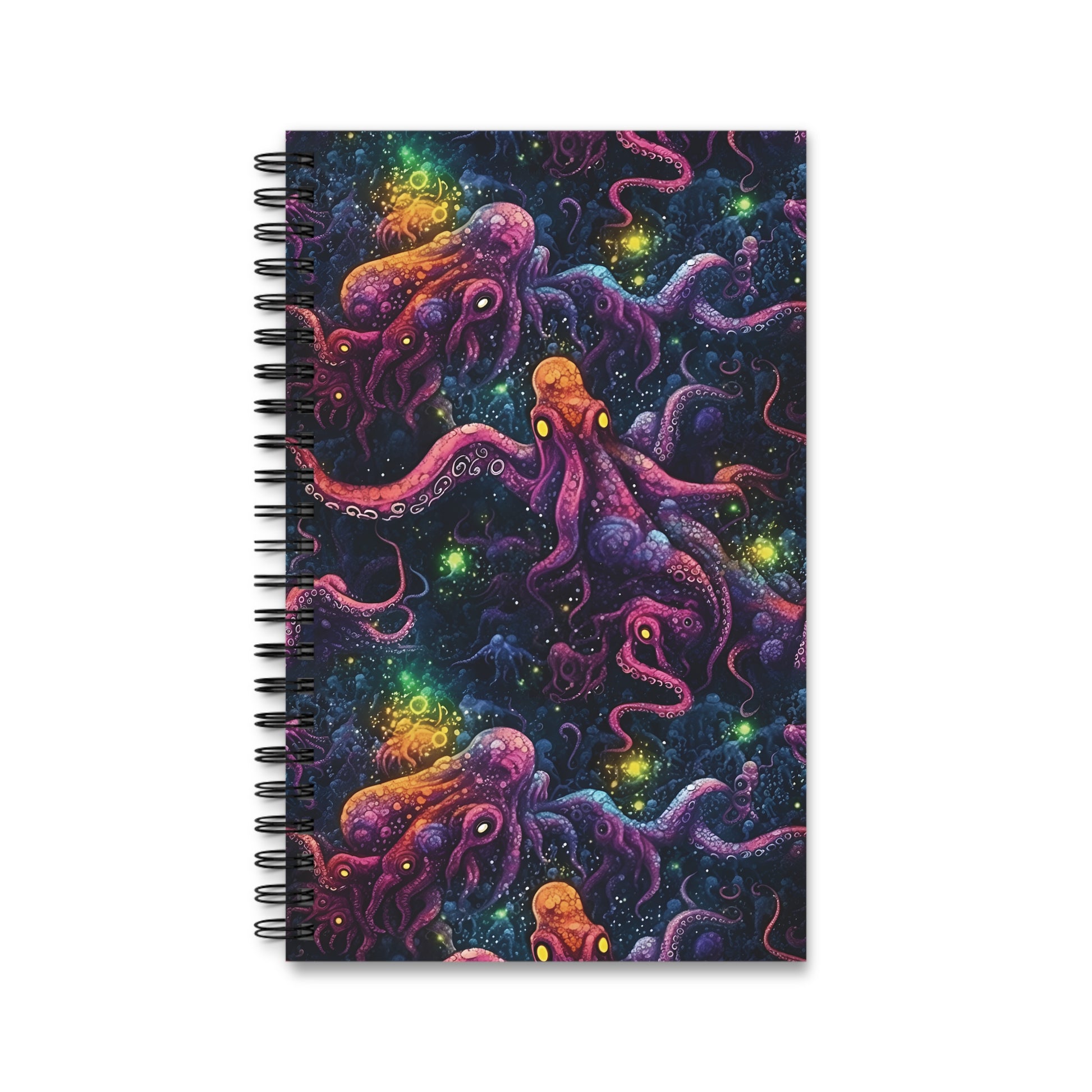 Spiral Notebook Purple Cosmic Tentacles - Frogos Design